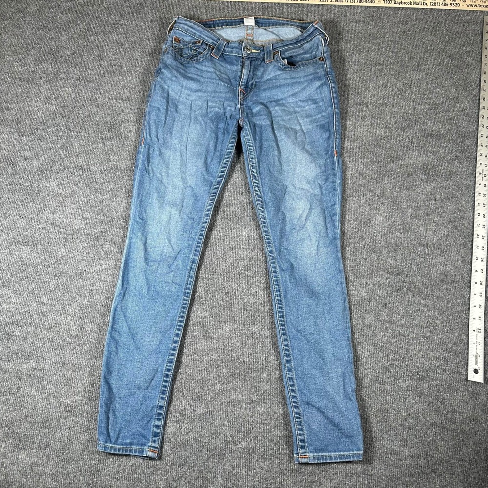 True Religion Jeans Womens Size 30 Blue Skinny Stretch Medium Wash Denim